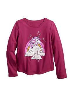 Girls 4-12 Jumping Beans Shirttail Long Sleeve Tee