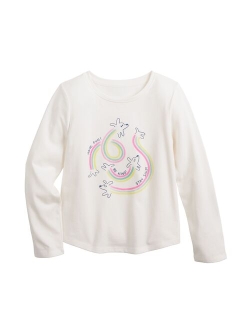 Girls 4-12 Jumping Beans Shirttail Long Sleeve Tee