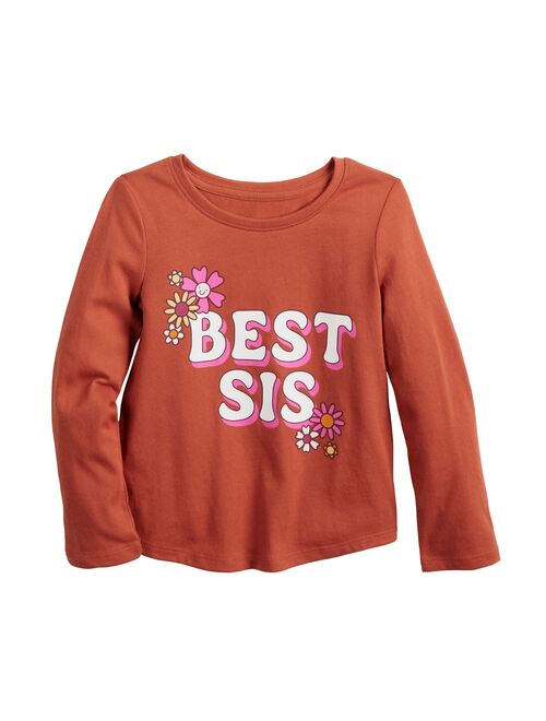 Girls 4-12 Jumping Beans Shirttail Long Sleeve Tee