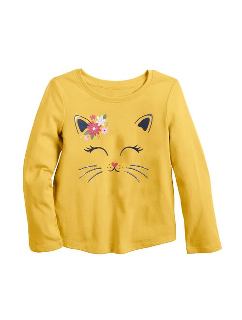 Girls 4-12 Jumping Beans Shirttail Long Sleeve Tee