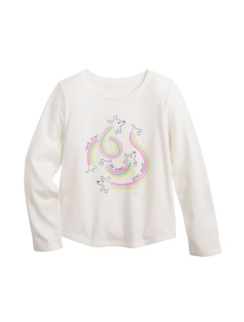 Girls 4-12 Jumping Beans Shirttail Long Sleeve Tee