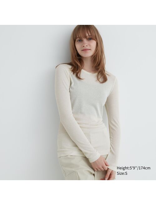 Uniqlo Sheer Jersey Crew Neck Long-Sleeve T-Shirt