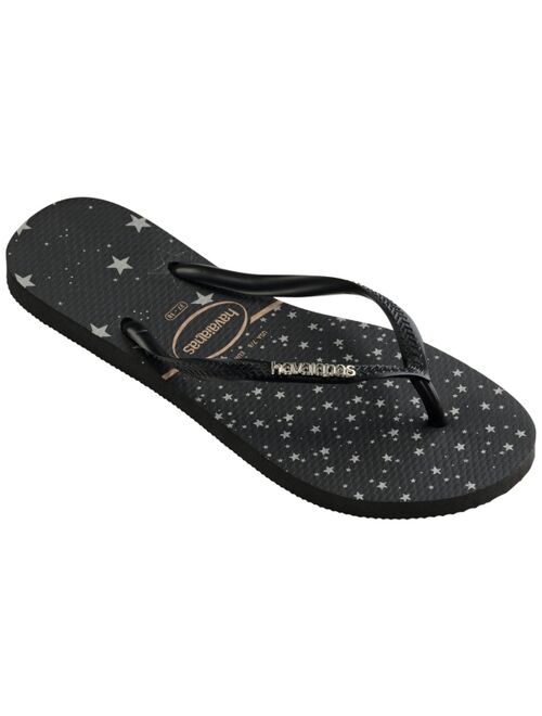 Havaianas Women's Slim Metallic Print Slip-on Sandal