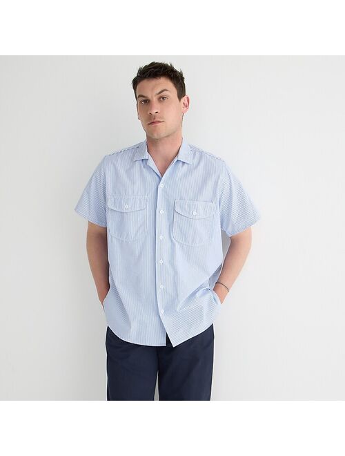 J.Crew BEAMS PLUS workshirt in stripe with COOLMAX