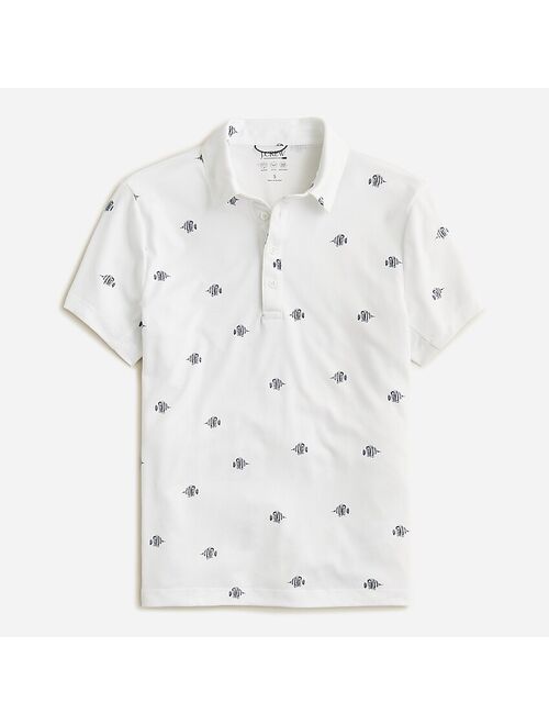 J.Crew Performance polo shirt with COOLMAX in print