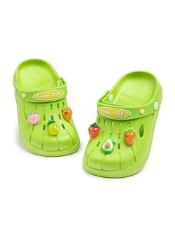 Sawimlgy Little Kids Toddler Comfort Garden Clogs Summer Water Sandals Breathable Slip On Shower Slipper Pool Beach Boys Girls Play Shoes