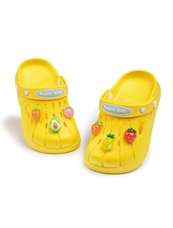 Sawimlgy Little Kids Toddler Comfort Garden Clogs Summer Water Sandals Breathable Slip On Shower Slipper Pool Beach Boys Girls Play Shoes