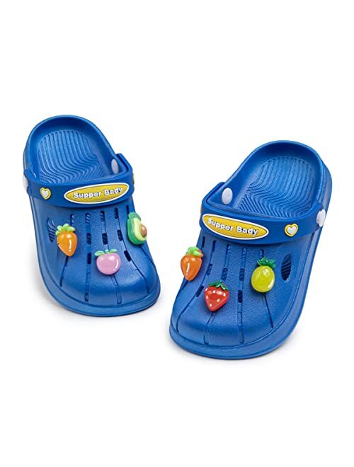 Sawimlgy Little Kids Toddler Comfort Garden Clogs Summer Water Sandals Breathable Slip On Shower Slipper Pool Beach Boys Girls Play Shoes