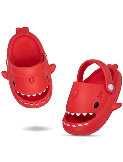 Coolloog Kids Shark Slides Toddler Girls Boys Cute Cartoon Summer Cloud Slippers Toddler Baby Non-Slip Beach Pool Shower Shoes