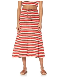 Women's Lyra Multi Color Crochet Midi Skirt