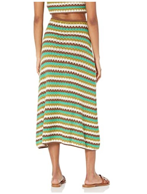 The Drop Women's Lyra Multi Color Crochet Midi Skirt