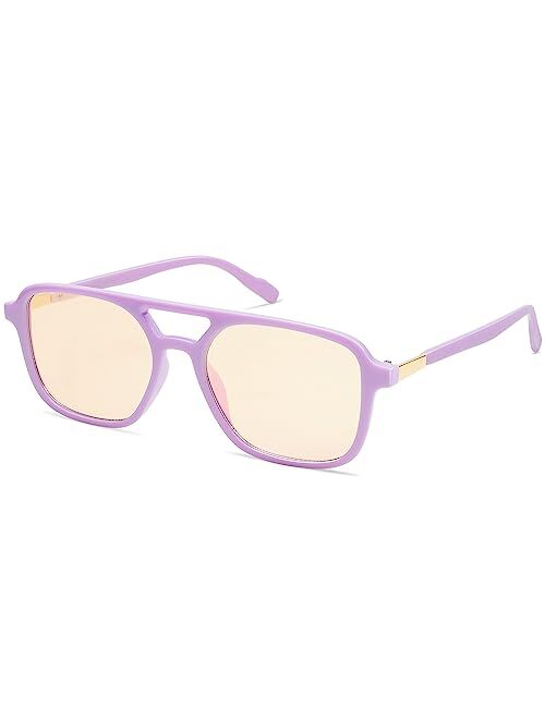 SOJOS Trendy Retro Aviator Sunglasses for Women and Men