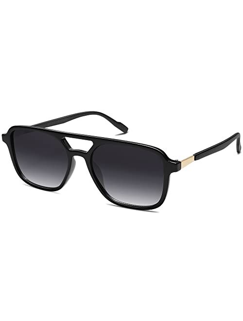 SOJOS Trendy Retro Aviator Sunglasses for Women and Men