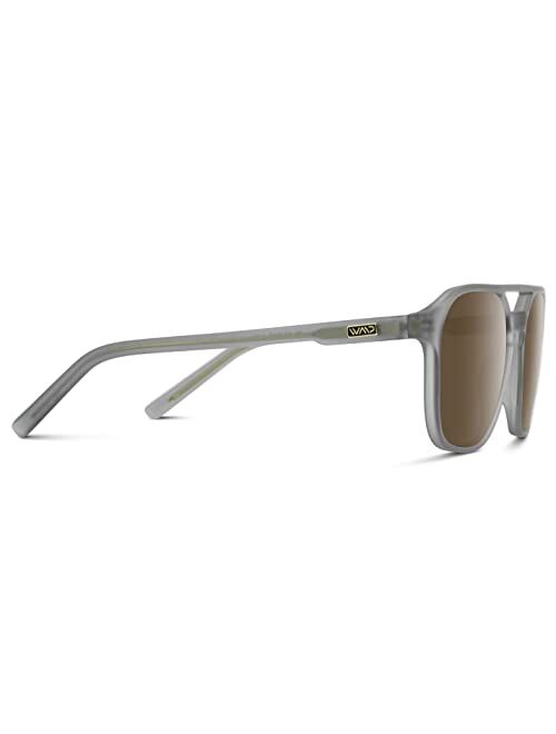 WearMe Pro Polarized Rectangular Sunglasses for Both Men and Women Featuring Unique Double Bridge