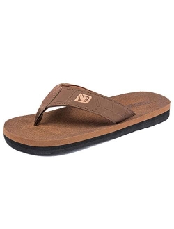 NewDenBer Mens Flip Flops Comfortable Thong Sandals Lightweight Summer Beach Sandals