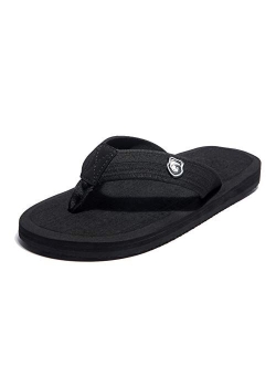 NewDenBer Mens Flip Flops Comfortable Thong Sandals Lightweight Summer Beach Sandals