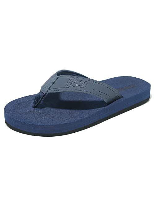 NewDenBer Mens Flip Flops Comfortable Thong Sandals Lightweight Summer Beach Sandals