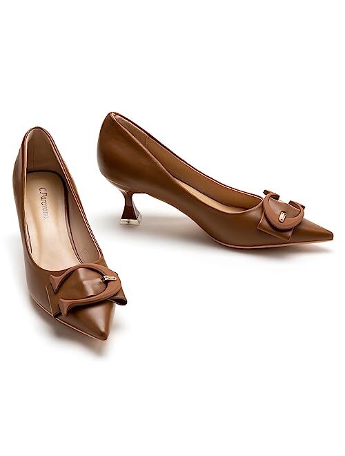 C.Paravano Low Heels for Women I Women's Pumps I Kitten Heels for Women I Low Heels for Women I Womens Short Heels I Kitten Heel Pumps I Women's Designer Pumps