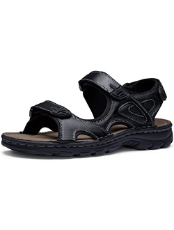 Men's Sandals Arch Support Casual Genuine Leather Summer Outdoor Beach Fisherman Sandals for Men