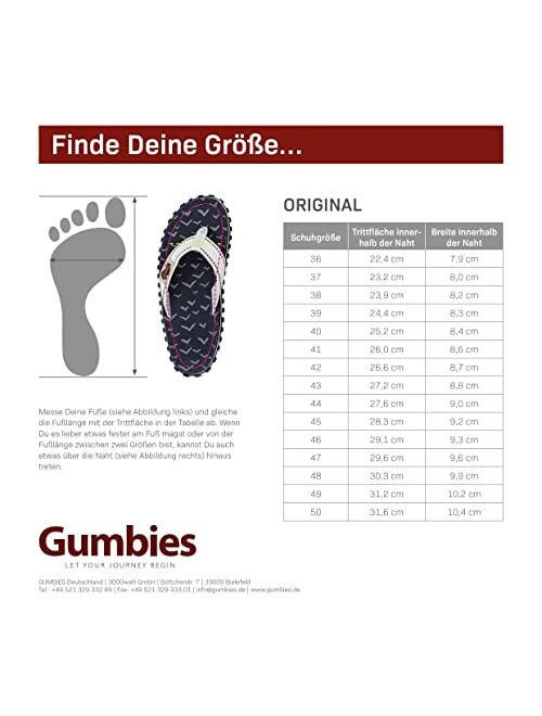 Gumbies Islander Unisex Flip Flops, with Supersoft Cotton Toe Post and Durable Recycled Rubber Sole - Comfort Guaranteed