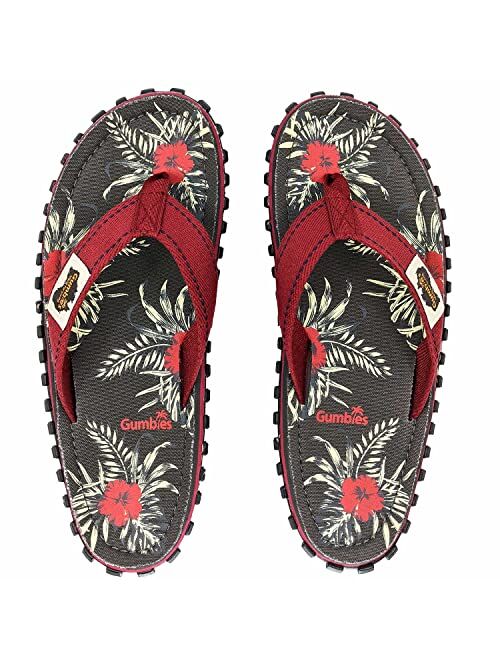 Gumbies Islander Unisex Flip Flops, with Supersoft Cotton Toe Post and Durable Recycled Rubber Sole - Comfort Guaranteed