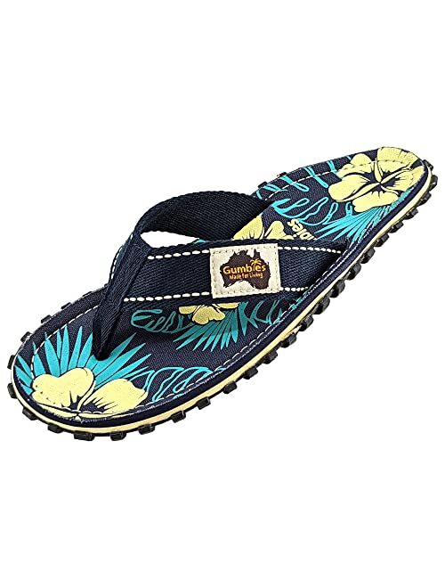 Gumbies Islander Unisex Flip Flops, with Supersoft Cotton Toe Post and Durable Recycled Rubber Sole - Comfort Guaranteed