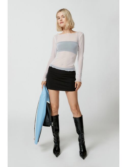 Out From Under Libby Sheer Mesh Long Sleeve Top