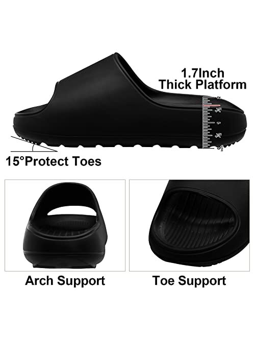 Leisurely Pace Cloud Slides for Women Men Squishy Pillow Sandals Lightweight Shower Shoes Summer Slippers with Comfort