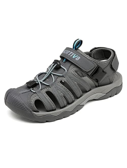 NORTIV 8 Men's Sandals, Closed Toe Athletic Sport Sandals, Mens Summer Shoes, Lightweight Trail Walking Sandals for Men