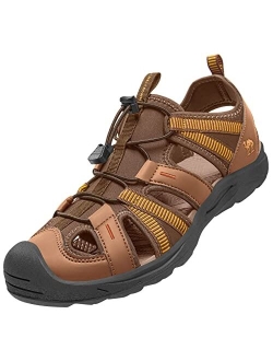 CAMEL CROWN Men's Waterproof Hiking Sandals Closed Toe Athletic Sport Sandals Non Slip Summer Sandals for Water Beach Outdoor