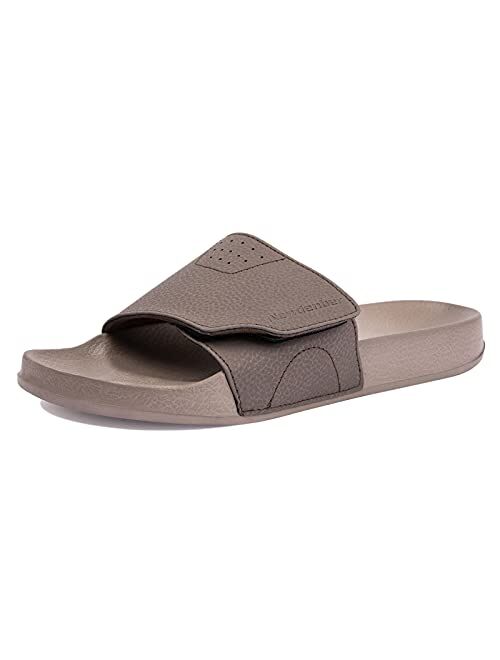 NewDenBer Men's Comfort Slide Sandals Lightweight EVA Rubber Slip on Sandals