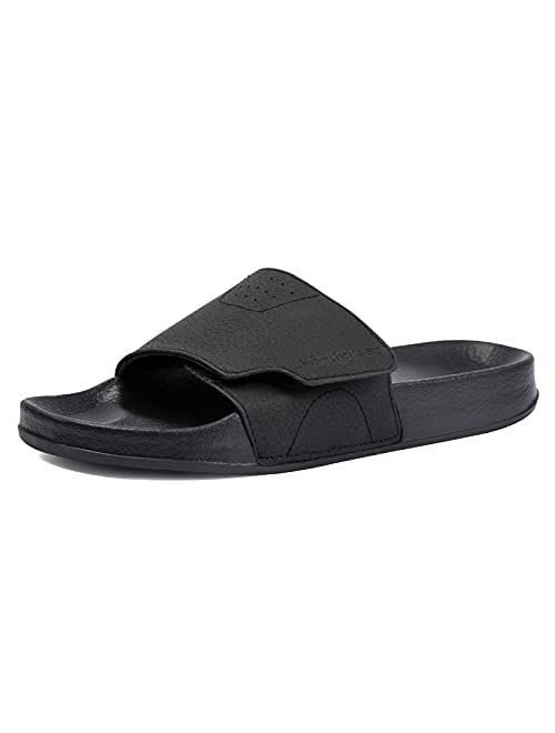 NewDenBer Men's Comfort Slide Sandals Lightweight EVA Rubber Slip on Sandals