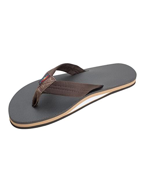 Rainbow Sandals Men's Single Layer Soft Top 1" EVA Rubber Filled Nylon Strap