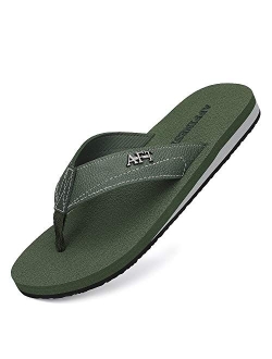 AFFINEST Men's Flip Flops Soft Thong Sandals Beach Slipper Arch Support Summer Slides