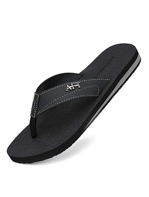 AFFINEST Men's Flip Flops Soft Thong Sandals Beach Slipper Arch Support Summer Slides