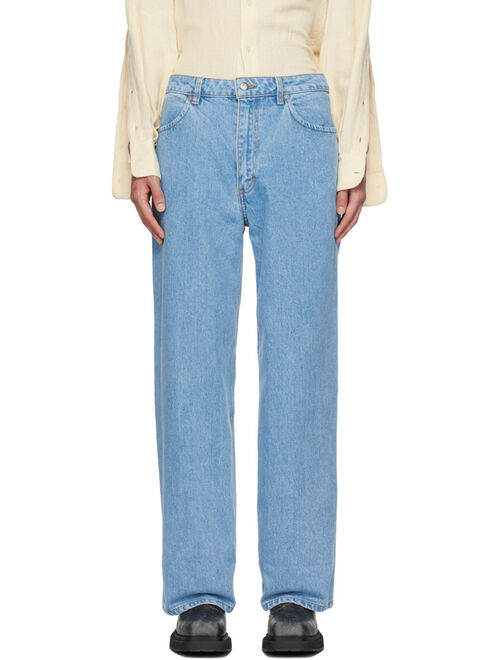 ECKHAUS LATTA Blue Wide-Leg Jeans