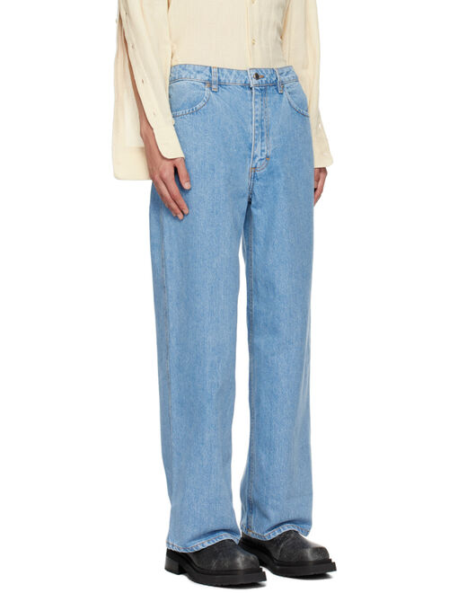 ECKHAUS LATTA Blue Wide-Leg Jeans