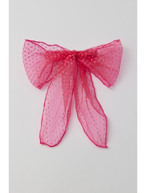 Urban Outfitters Swiss Dot Mesh Hair Bow Barrette