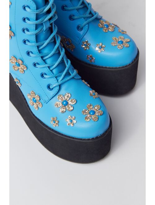 KOI Lotus Junkie Flower Platform Ankle Boot