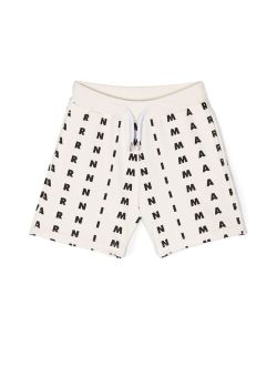 Kids logo-print track shorts