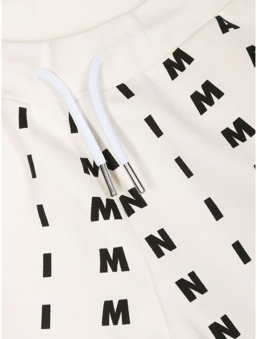 Marni Kids logo-print track shorts