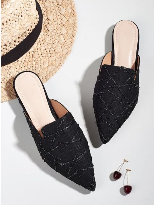 Point Toe Flat Mules