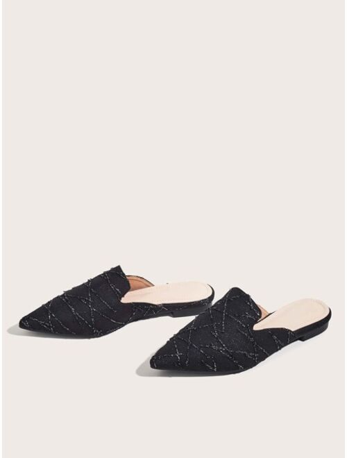 Point Toe Flat Mules