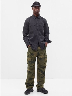 Relaxed Utility Cargo Pants with Washwell