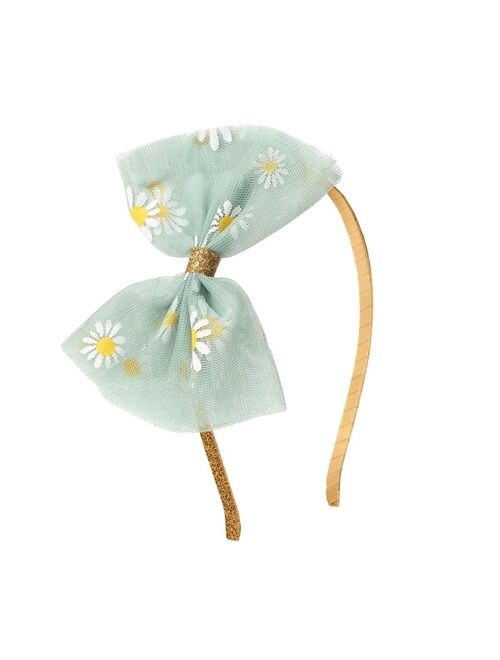 SWEET WINK Child Girl Sage Daisy Bow Headband