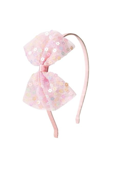 SWEET WINK Child Girl Confetti Flower Bow Hard Headband