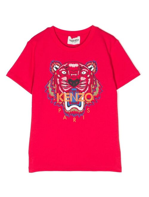 Kenzo Kids Tiger-motif cotton T-Shirt