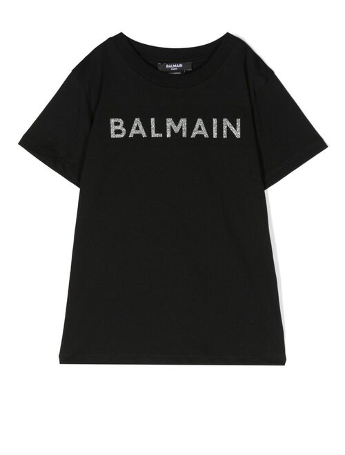 Balmain Kids logo-print short-sleeve T-shirt