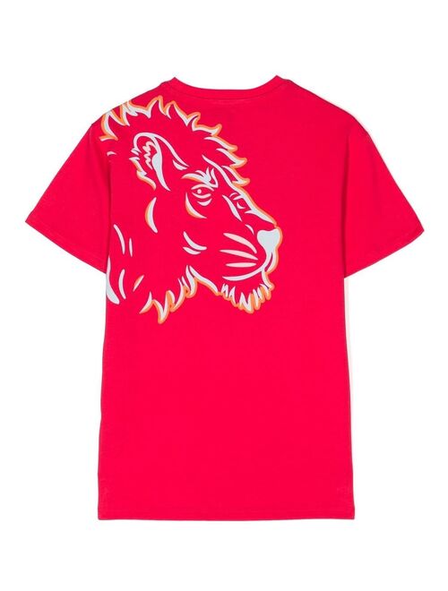 Kenzo Kids lion head-motif cotton T-Shirt