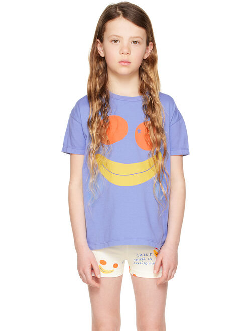 TINYCOTTONS Kids Blue Smile T-Shirt